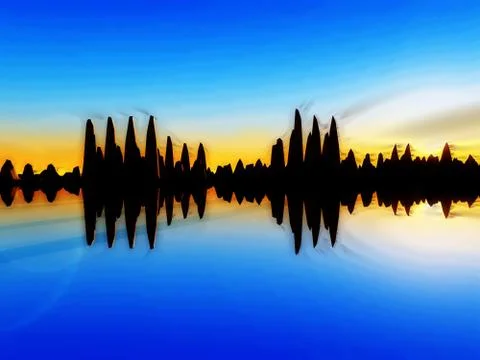 Wave Island Stock Illustration