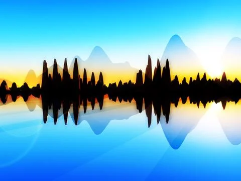 Wave Island Stock Illustration