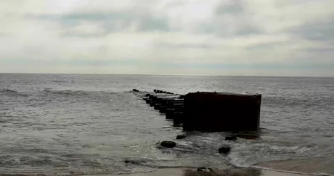 The wave at Jersey Shore Vídeo Stock 134638343