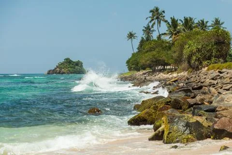 Wave lapping on the shore Stock Photos