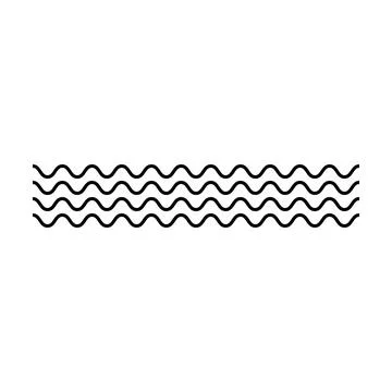 Wave line, abstract zigzag curves, seamless pattern texture design element .. Stock Illustration