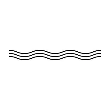 Wave line, abstract zigzag curves, seamless pattern texture design element .. 库存插图