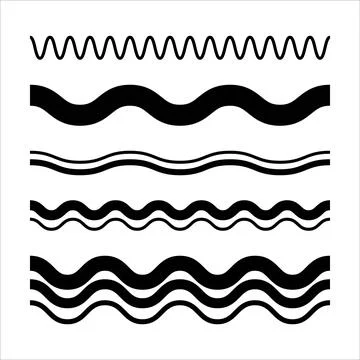 Wave line, abstract zigzag curves, seamless pattern texture design element .. Illustrazione stock