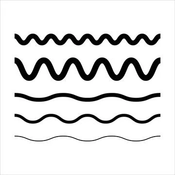 Wave line, abstract zigzag curves, seamless pattern texture design element .. 库存插图