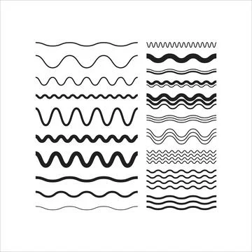 Wave line, abstract zigzag curves, seamless pattern texture design element .. イラスト素材