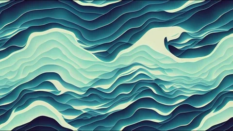 Wave line animation. Seamless wavy texture. Background of water, Stock Footage 220121216