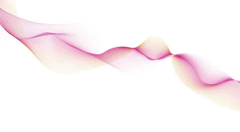 Wave line background with smooth shape. Beautiful wavy line on a white back.. Stock Illustration