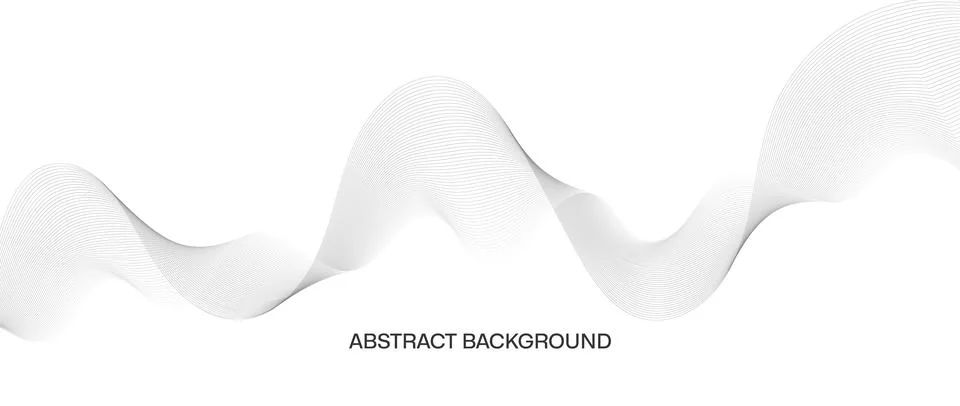 Wave line background with smooth shape. Beautiful wavy line on a white back.. Stock Illustration