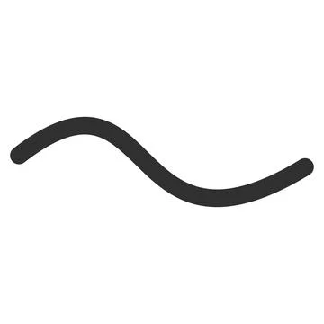 Wave Line Flat Icon Symbol Stock Illustration
