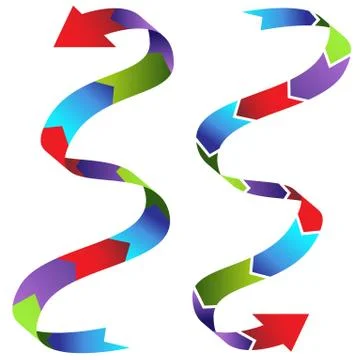 Wave line graph process chart イラスト素材