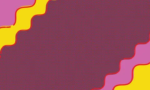 Wave line on gray polka dot background. Stock Illustration