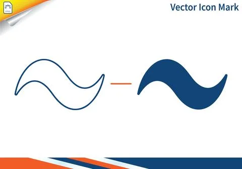 Wave line icons abstract shape for design. 스톡 일러스트