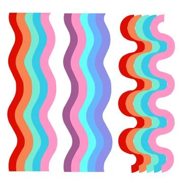 Wave line Rainbow. Vector design. Lgbt concept. Vector psychedelic colors Stock Illustration