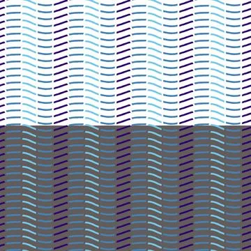 Wave line seamless pattern, doodle hand drawn paint brush cover design Stock Illustration