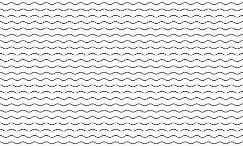 Wave line seamless pattern. Wavy thin stripes pattern. Illustrazione stock