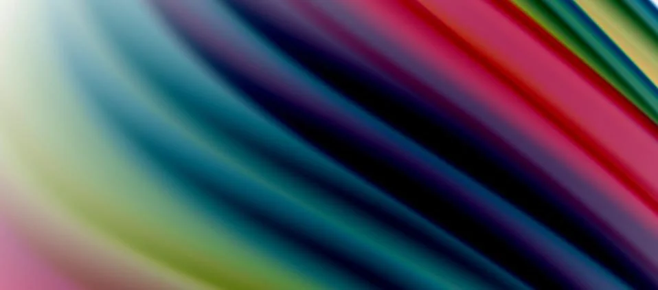 Wave lines abstract background, smooth silk design with rainbow style colors イラスト素材