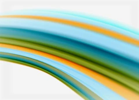Wave lines abstract background, smooth silk design with rainbow style colors イラスト素材