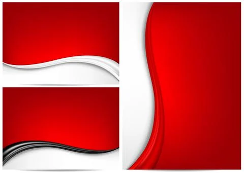 Wave lines abstract bright set backgrounds Stock Illustration