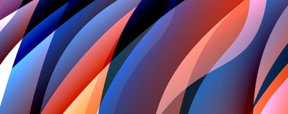 Wave lines and dynamic geometric design. Vector Illustration For Wallpaper Stock Illustration