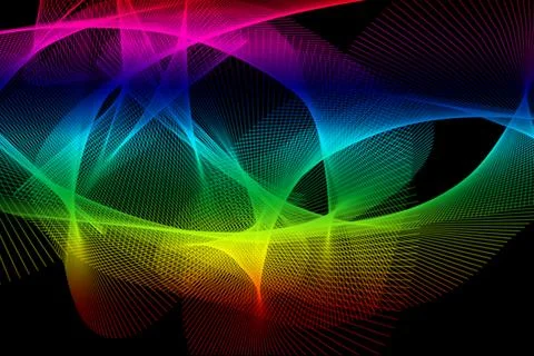 Wave lines background flowing lavender light trails fluid motion design Stock Illustration