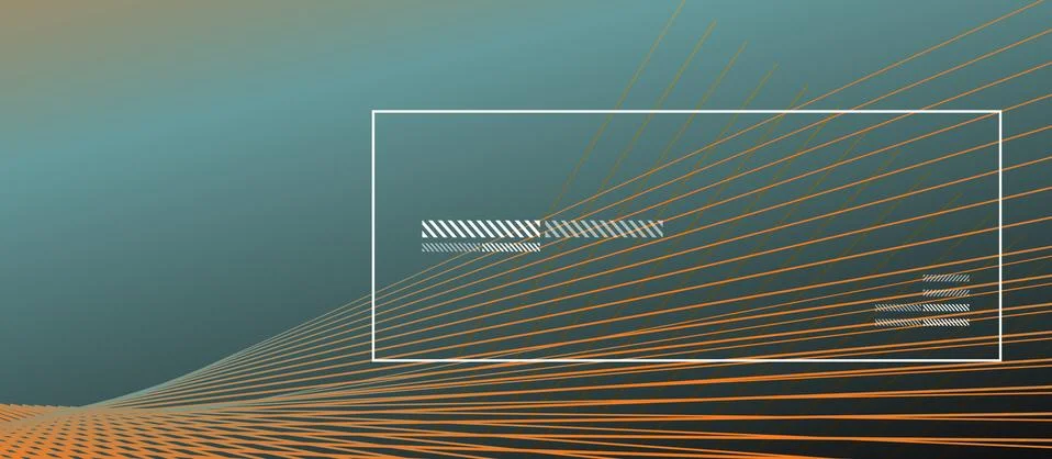 Wave lines with blend effect on fluid gradient, abstract background colorful イラスト素材