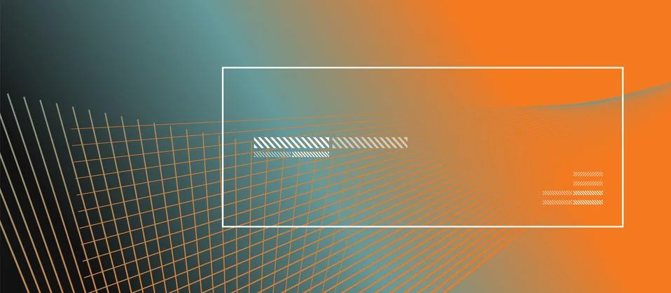 Wave lines with blend effect on fluid gradient, abstract background colorful Ilustração Stock