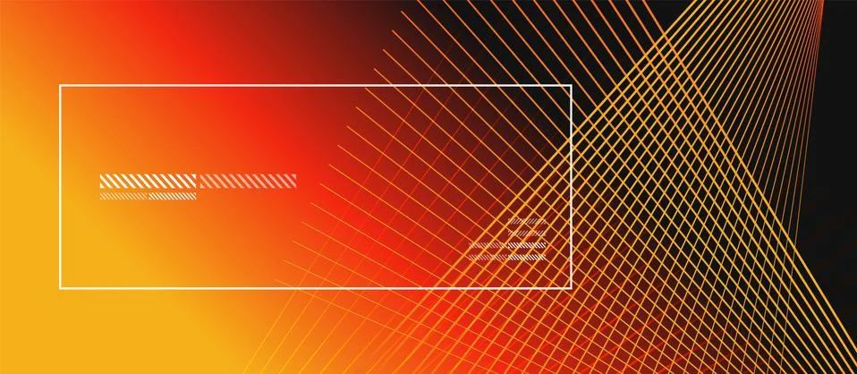 Wave lines with blend effect on fluid gradient, abstract background colorful Ilustração Stock