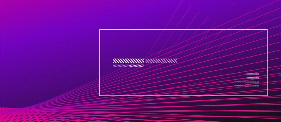 Wave lines with blend effect on fluid gradient, abstract background colorful イラスト素材