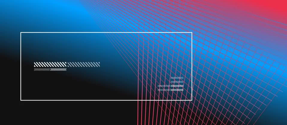 Wave lines with blend effect on fluid gradient, abstract background colorful Stock Illustration