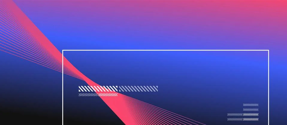 Wave lines with blend effect on fluid gradient, abstract background colorful Stockillustratie
