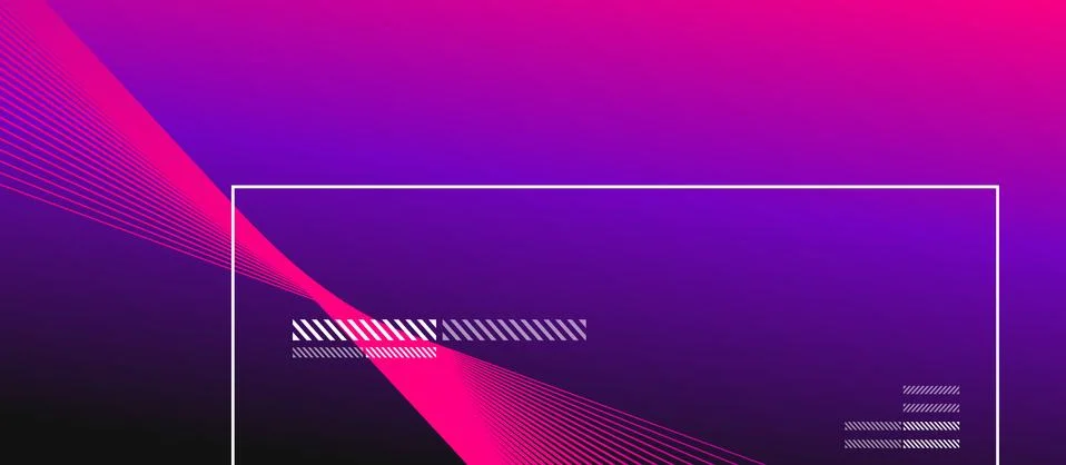 Wave lines with blend effect on fluid gradient, abstract background colorful Ilustração Stock