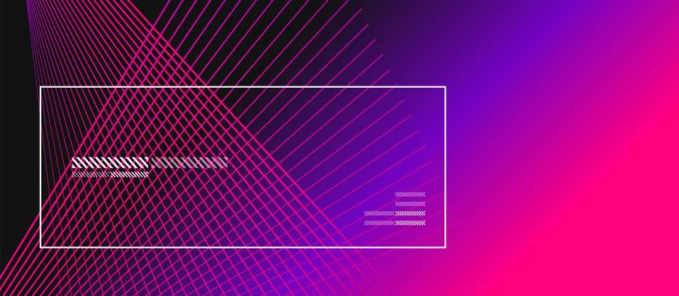 Wave lines with blend effect on fluid gradient, abstract background colorful Ilustração Stock