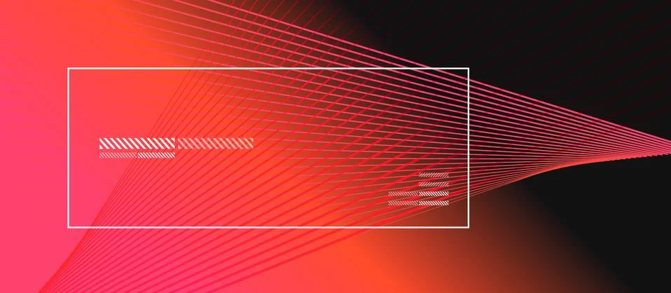 Wave lines with blend effect on fluid gradient, abstract background colorful Ilustração Stock