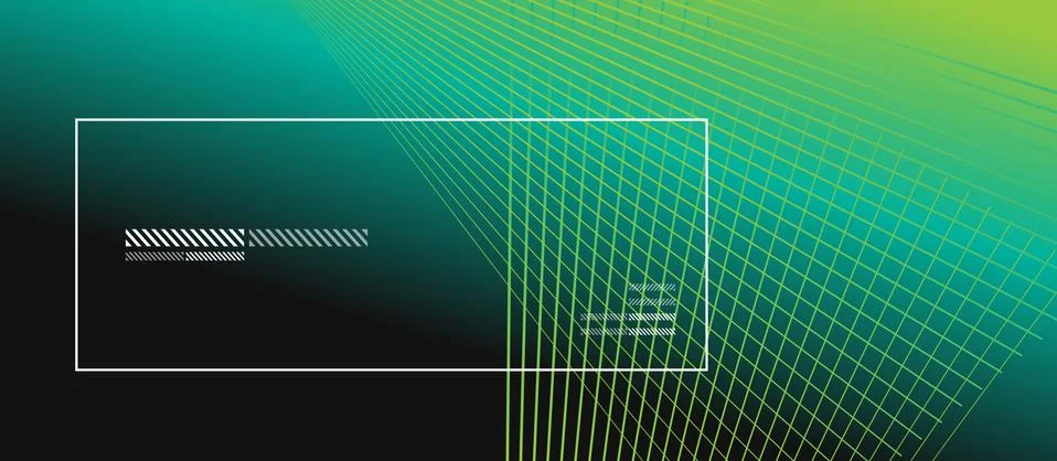 Wave lines with blend effect on fluid gradient, abstract background colorful Ilustração Stock