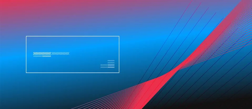 Wave lines with blend effect on fluid gradient, abstract background colorful Ilustração Stock