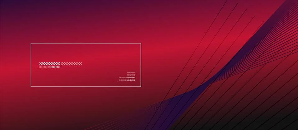 Wave lines with blend effect on fluid gradient, abstract background colorful Ilustração Stock