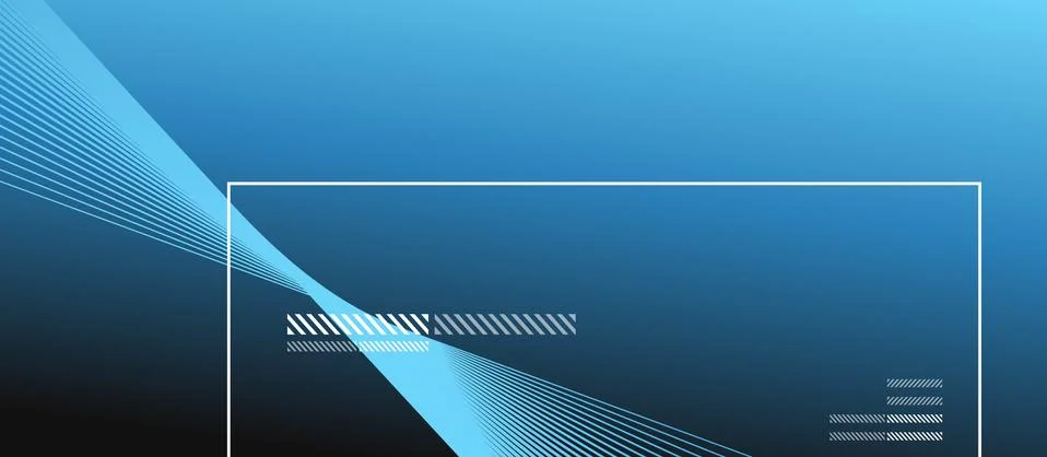 Wave lines with blend effect on fluid gradient, abstract background colorful Ilustração Stock