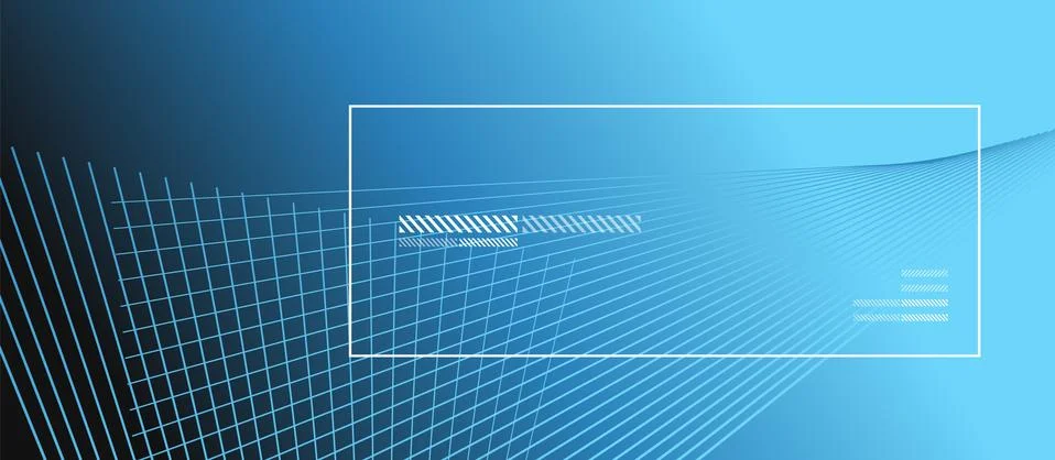 Wave lines with blend effect on fluid gradient, abstract background colorful Ilustração Stock