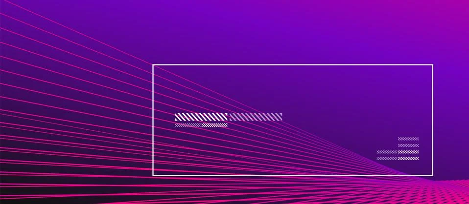 Wave lines with blend effect on fluid gradient, abstract background colorful Ilustração Stock