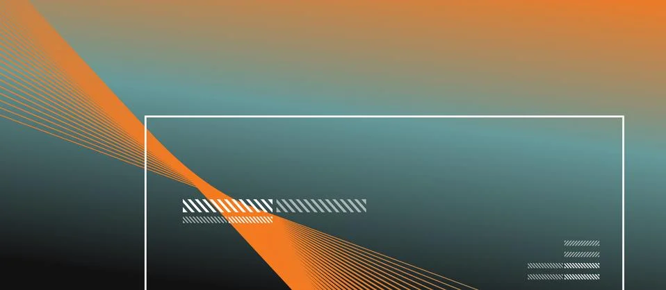 Wave lines with blend effect on fluid gradient, abstract background colorful Ilustração Stock