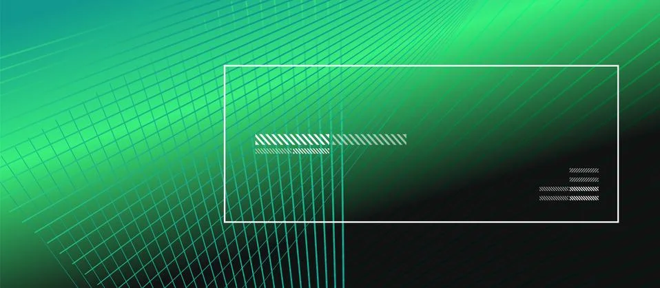 Wave lines with blend effect on fluid gradient, abstract background colorful Ilustração Stock