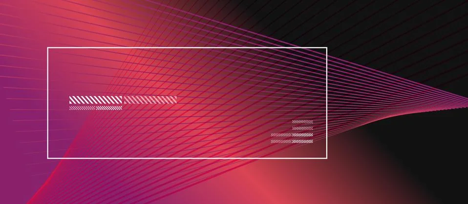 Wave lines with blend effect on fluid gradient, abstract background colorful イラスト素材