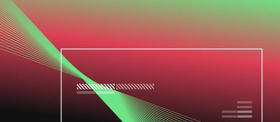 Wave lines with blend effect on fluid gradient, abstract background colorful Ilustração Stock