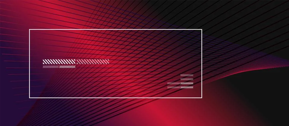 Wave lines with blend effect on fluid gradient, abstract background colorful Illustrazione stock