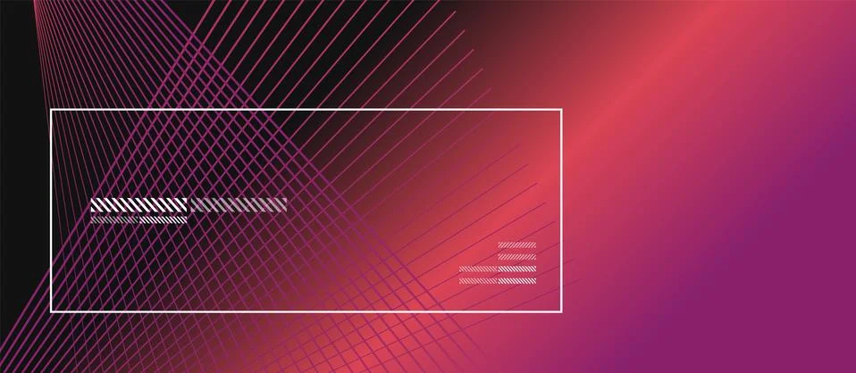 Wave lines with blend effect on fluid gradient, abstract background colorful Ilustração Stock