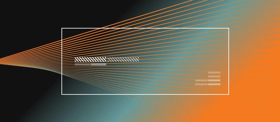 Wave lines with blend effect on fluid gradient, abstract background colorful Ilustração Stock