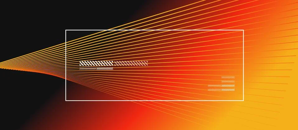 Wave lines with blend effect on fluid gradient, abstract background colorful Illustrazione stock