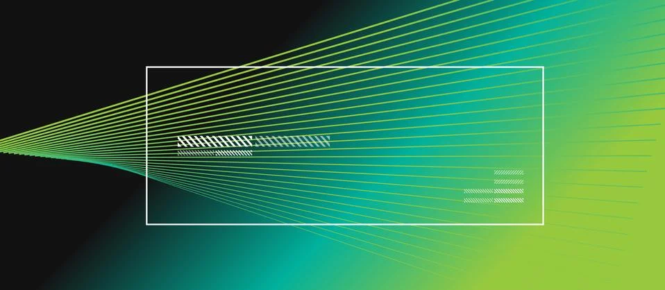 Wave lines with blend effect on fluid gradient, abstract background colorful Ilustração Stock