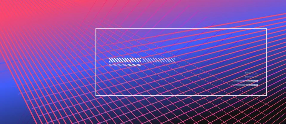 Wave lines with blend effect on fluid gradient, abstract background colorful イラスト素材