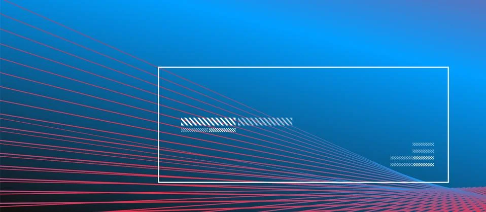 Wave lines with blend effect on fluid gradient, abstract background colorful Stock Illustration